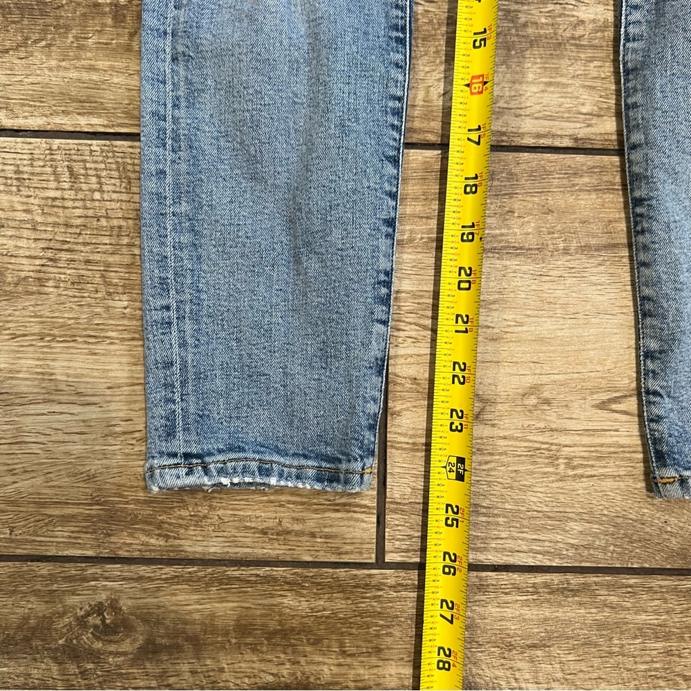 Agolde Sophie Crop in Outsider High Rise Jeans Size 25 Distressed Skinny Denim - Picture 9 of 15
